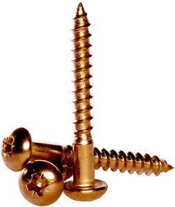 шуруп DIN7996 полукр. PZ латунь