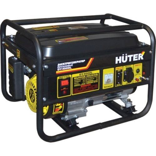 Генератор бенз. (БЭС) 3,0/3,3кВт HUTER DY4000L (1ф,220В, 50Гц, бак 15л, 45кг, ручной запуск)