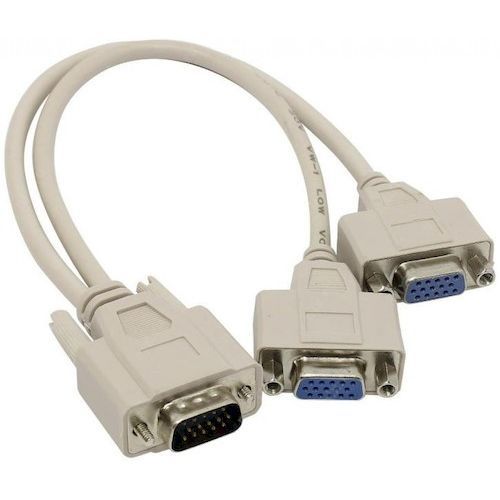 Переходник штекер VGA - 2 гнезда VGA с проводом