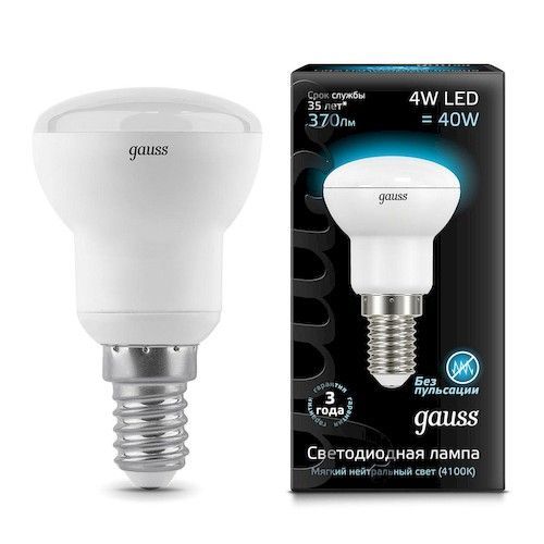 Лампа светодиодная Е14 R39 4Вт 4100К Gauss
