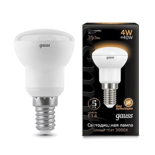 Лампа светодиодная Е14 R39 4Вт 2700К Gauss