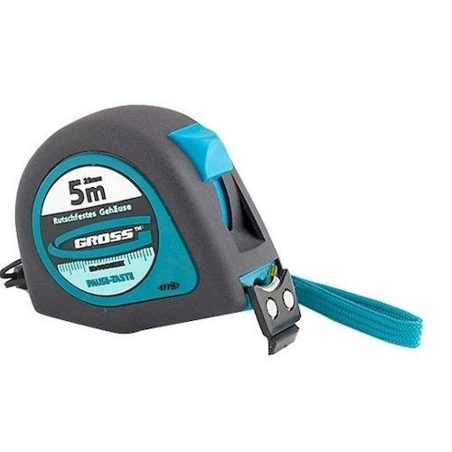 Рулетка  5м 25мм магн, обрезиненный зацеп GROSS Ergonomisch