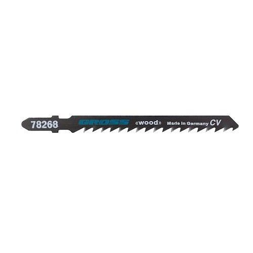 Пилки для лобзика по дереву 3104-T144D 75мм прямой быстрый рез (2шт) GROSS