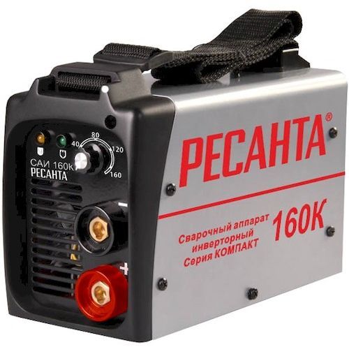 Инвертор сварочный РЕСАНТА САИ-160К (MMA 10-160А, до 4мм, 220В, 6,3кВт, 3,4кг)