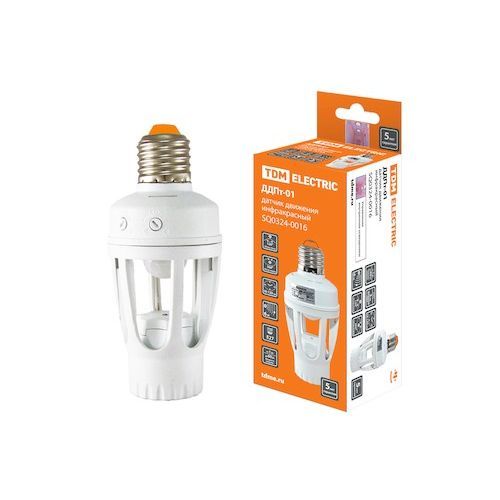 Датчик движения   60W/120гр. 6м регулир.IP20 ДДПт-01