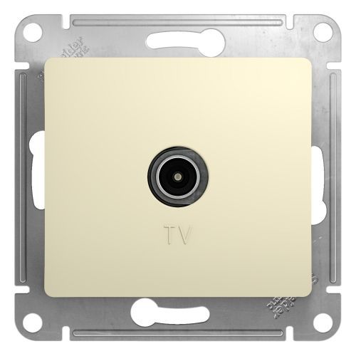 Розетка (механизм) СУ 1-мес., TV, оконечная, 1dB бежевый SE Glossa
