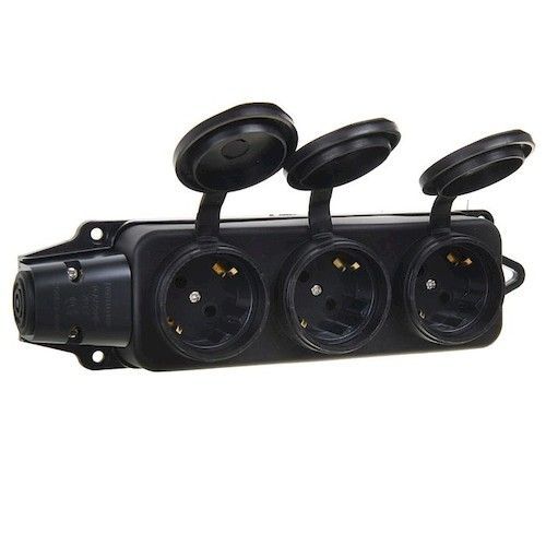 Колодка 3-я с заглушками IP44 каучук TDM/Stekker