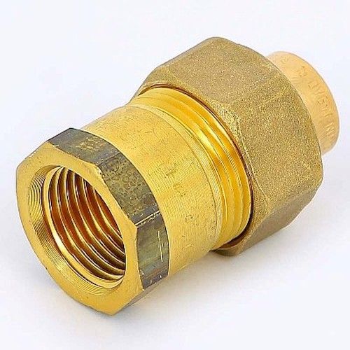 Соединитель разъемный под пайку бронза 15х1/2" ВР