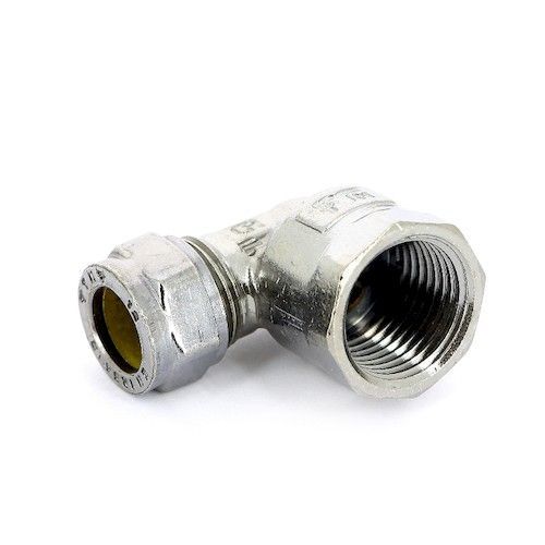 Уголок обжим лат. хром. 15х1/2" ВР