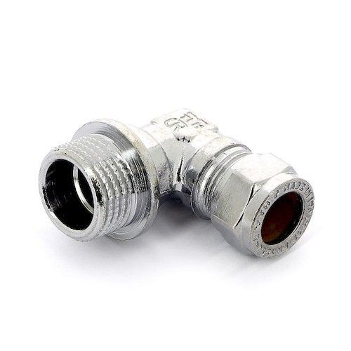 Уголок обжим лат. хром. 12х1/2" НР