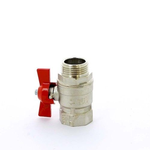 Кран шаровый 1" В-Н бабочка Ideal