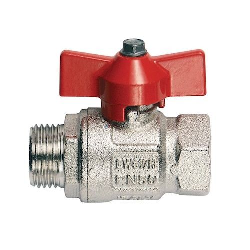 Кран шаровый 1 1/4" В-Н бабочка Ideal