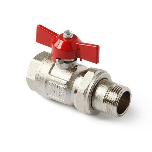 Кран шаровый со сгоном 3/4" В-Н бабочка Ideal
