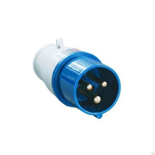Вилка 013 2Р+РЕ 16А 220В IP44 пластик TDM пластик TDM