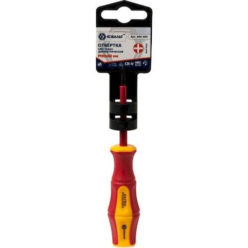 Отвертка диэлектрическая PH0х60мм 2К-рукоятка СR-V КОБАЛЬТ Ultra Grip