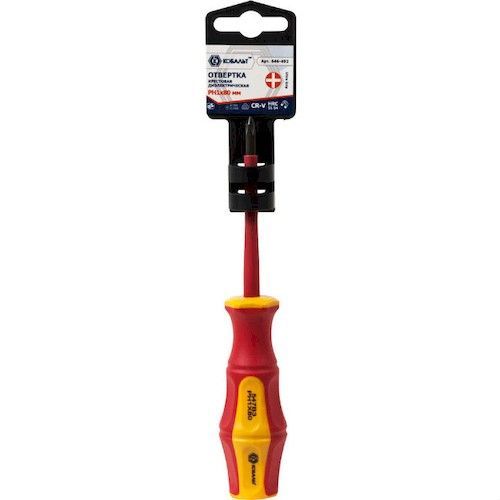 Отвертка диэлектрическая PH1х80мм 2К-рукоятка СR-V КОБАЛЬТ Ultra Grip