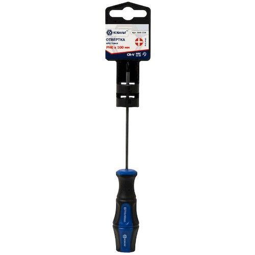 Отвертка PH0х100мм 2К-рукоятка PRO Cr-V КОБАЛЬТ Ultra Grip