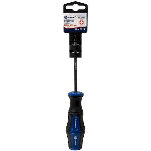 Отвертка PH2х100мм 2К-рукоятка PRO Cr-V КОБАЛЬТ Ultra Grip