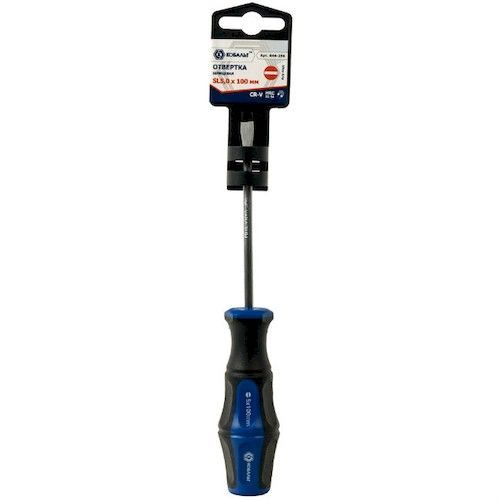 Отвертка SL5,0х100мм 2К-рукоятка PRO Cr-V КОБАЛЬТ Ultra Grip