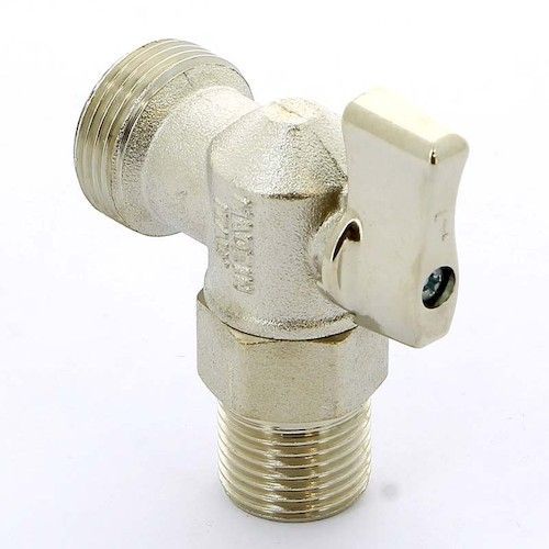 Кран шаровый угловой для ст.маш. 1/2"х3/4" Н-Н