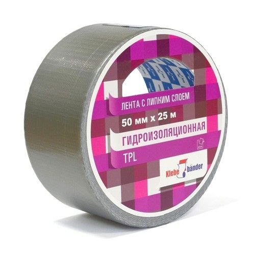 Лента армированная хозяйств. 50мм 25м серая TPL