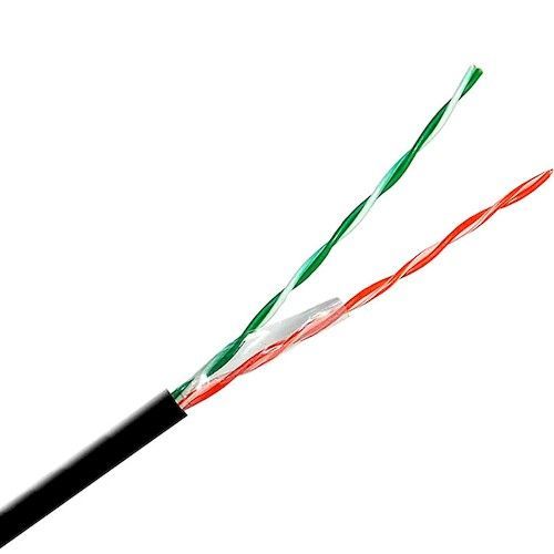 Кабель витая пара U/UTP2 cat.5e 25AWG Сu наружный ПЭ черный LanCable