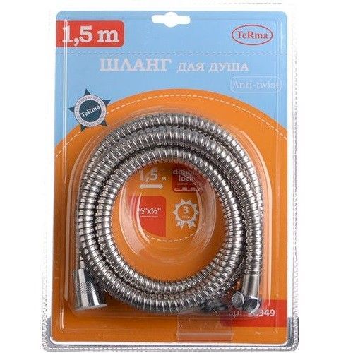 Шланг для душа Terma Anti-Twist нерж.сталь 1/2"х1/2" 1,5м