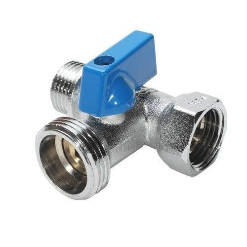 Кран шаровый для ст.маш. 3-х проходной 1/2"х3/4"х1/2"