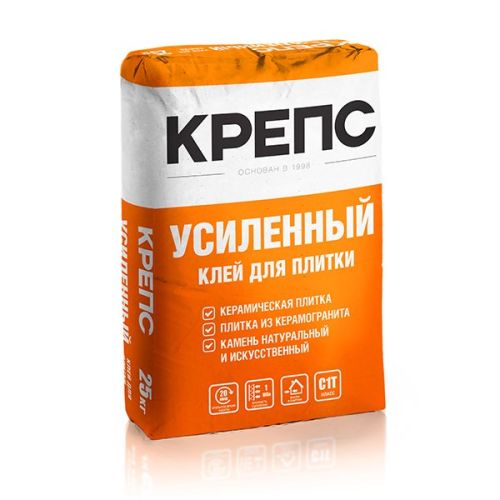 Клей для плитки 25кг Крепс Усиленный