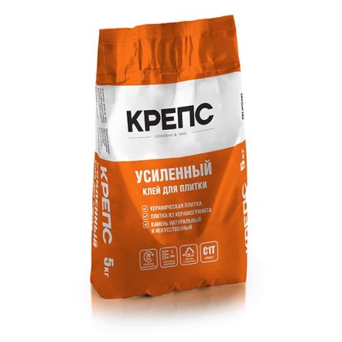 Клей для плитки  5кг Крепс Усиленный