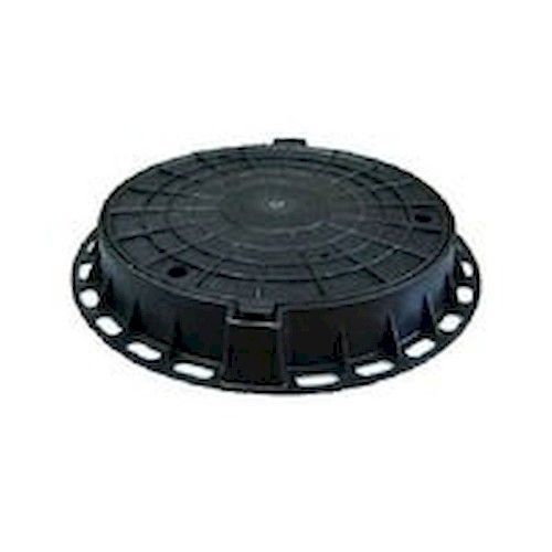 Люк пластиковый легкий малый d624мм черный
