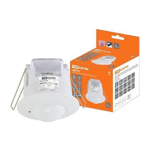 Датчик движения 1200W/180гр. 1-8м регулир.IP20 ДДМ-04Т