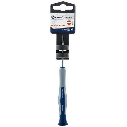 Отвертка для точных работ Ultra Grip SL1,5х50мм Cr-V 2К-рукоятка КОБАЛЬТ