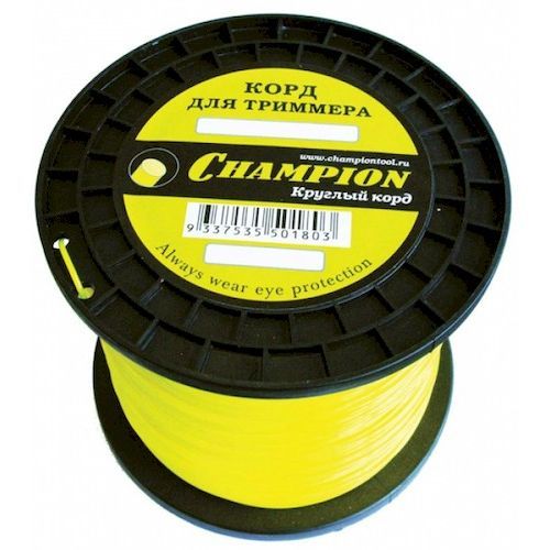 Леска для триммера 2,0мм х130м круглая+нож CHAMPION