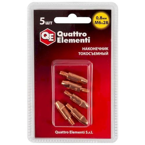 Наконечник токосъемный 0,8мм M6х28мм (5шт) QE