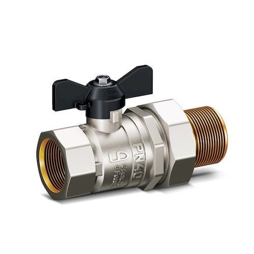 Кран шаровый со сгоном 1/2" В-Н бабочка LD Pride