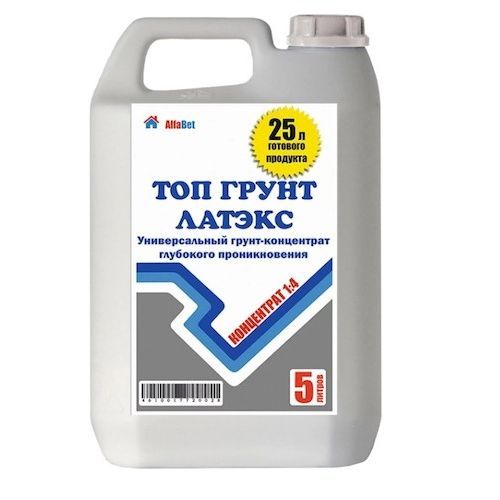 Топ грунт латекс концетрат 5л АльфаБетон