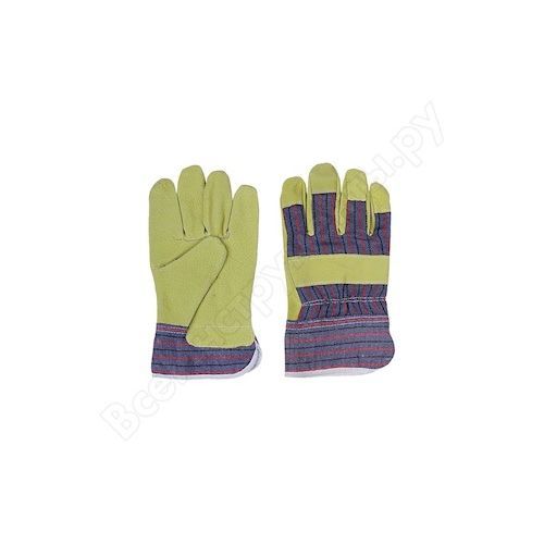 Перчатки спилковые, х/б, 10,5" прочные MOS