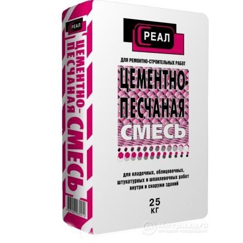 Цементно-песчаная смесь М300 25кг РЕАЛ