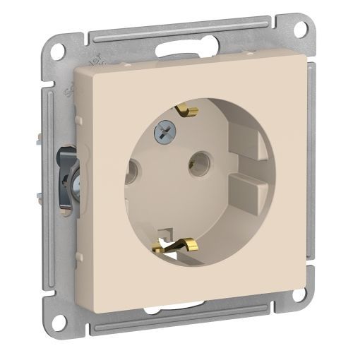 Розетка СУ 1-мес., с/з бежевый SE AtlasDesign