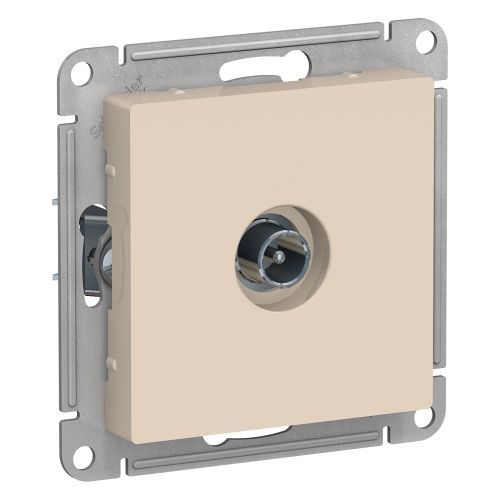 Розетка СУ 1-мес., TV, оконечная, 1dB бежевый SE AtlasDesign