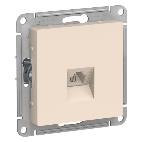 Розетка СУ 1-мес., телефонная RJ11 бежевый SE AtlasDesign