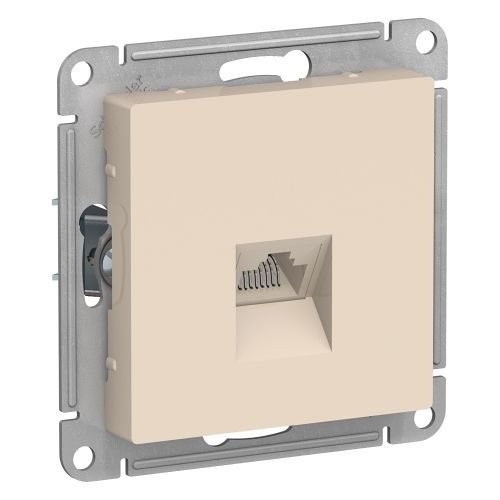 Розетка СУ 1-мес., компьютерная RJ45, категория 5е бежевый SE AtlasDesign