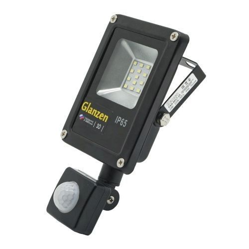Прожектор LED c датчиком движения GLANZEN 10Вт 6000К SIP