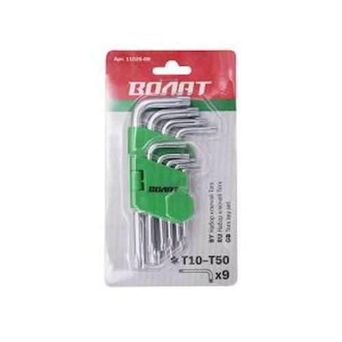 Набор ключей TORX T10-T50 пласт. держатель (9шт) Cr-V ВОЛАТ