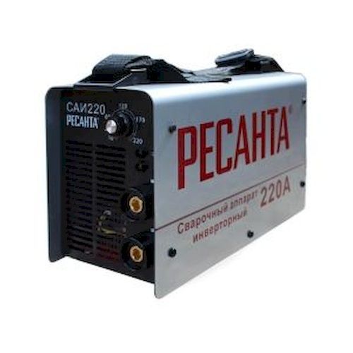Инвертор сварочный РЕСАНТА САИ-220 (MMA 10-220А, до 5мм, 220В, 6,6кВт, 4,9кг, кейс)