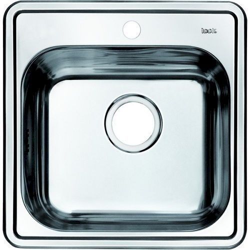 Мойка врезная IDDIS Strit Глянцевая 485х485мм 0,8мм 3 1/2"
