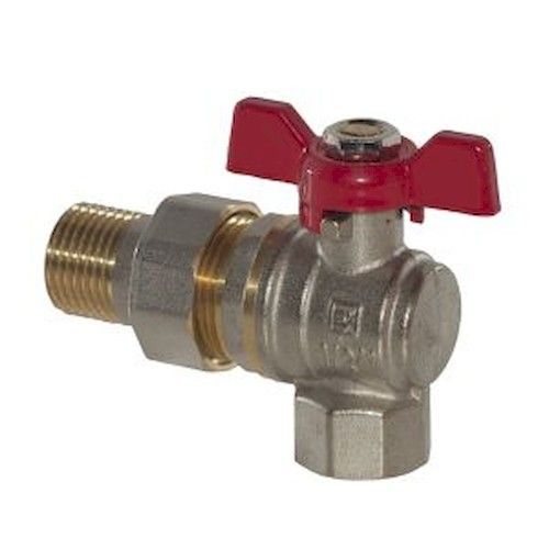 Кран шаровый со сгоном угловой 3/4" В-Н бабочка Altstream