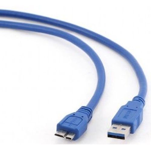 Кабель USB 3.0 - microUSB 3.0 (9pin) 0,3м синий