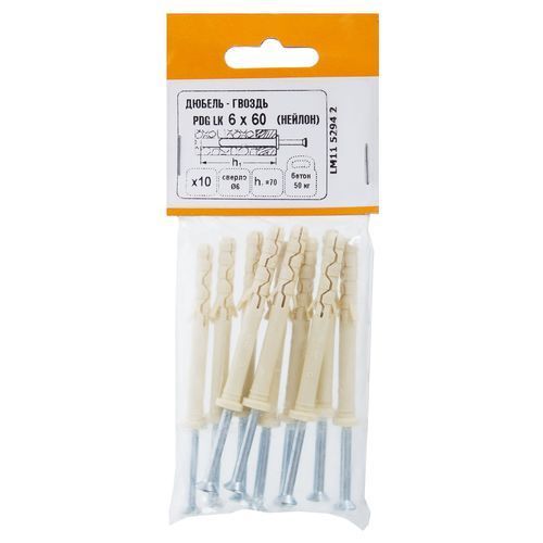 Дюбель-гвоздь потай 6х60 (10шт) DSI UK Bullit